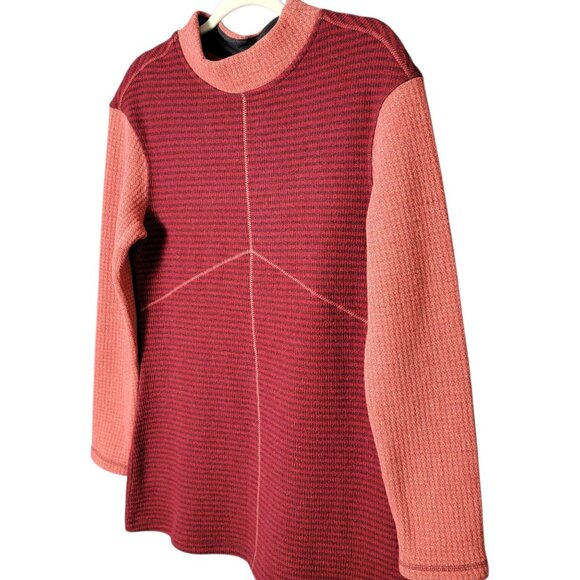 Prana Womens Josette Wool Blend Striped Long Sleeve Tunic Sweater Medium - Picture 2 of 10